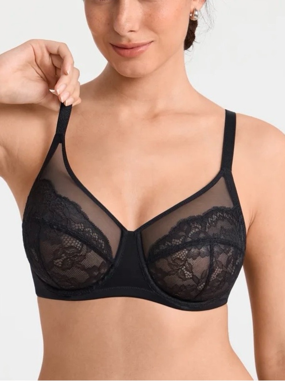 Floeva Full Coverage Underwire Mesh Lace Bra